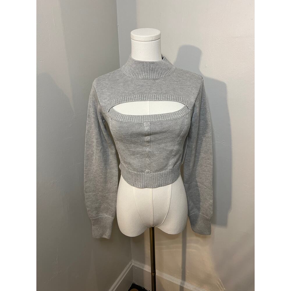 Steele Peek-a-boo Cropped Sweater Size Small NWT (B10250)